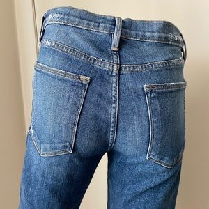 FRAME DENIM high waist straight leg distressed wash jeans Szenicer 27